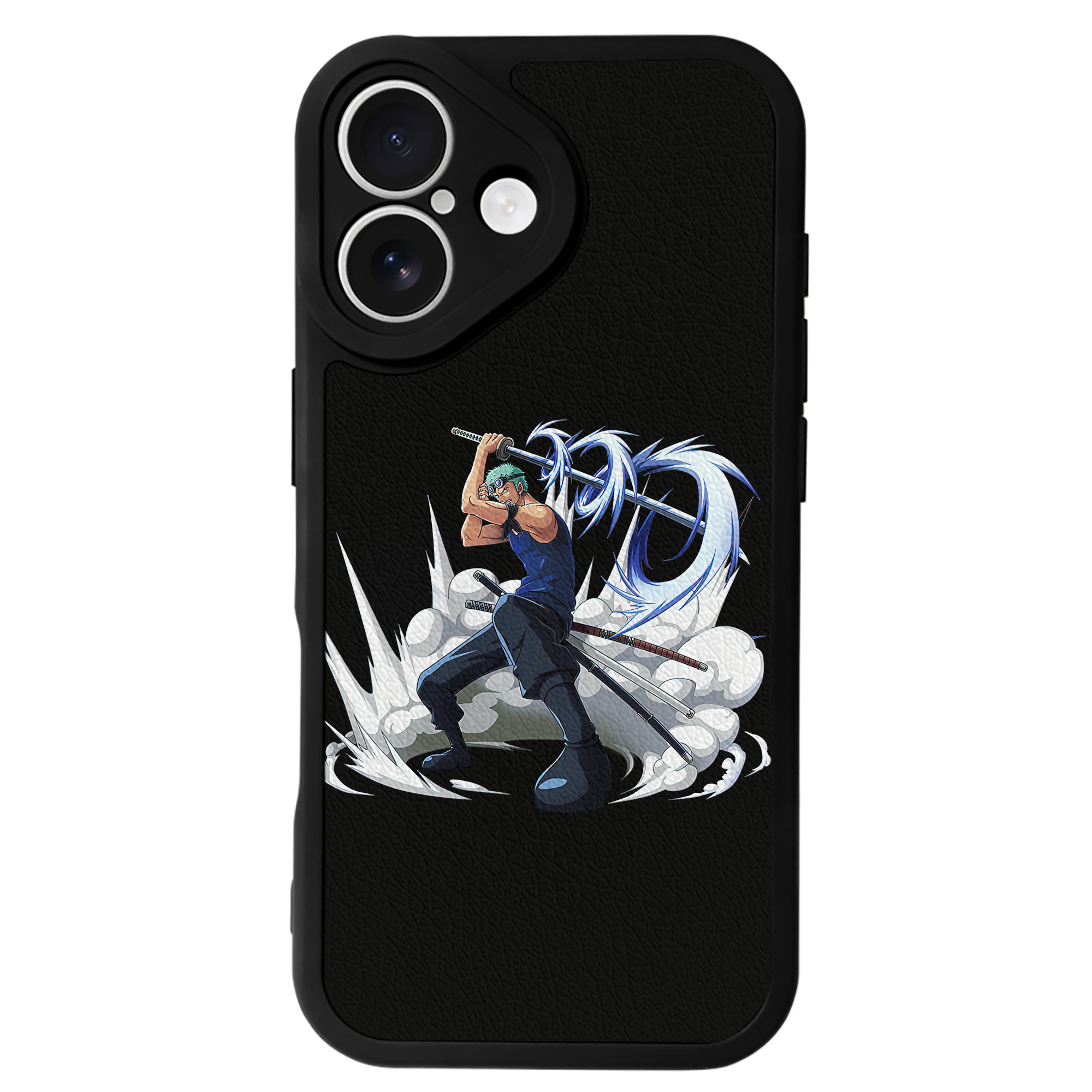 （画像用） ワンピース ロロノア・ゾロ ONE PIECE Roronoa Zoro 【iPhone 16シリーズ対応】シリコンスマホケース（レザー調） 材質：シリコン